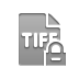 File, Tiff, Lock, Format Gray icon