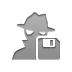 Diskette, Spyware Gray icon