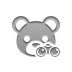 teddy, bear, Binoculars DarkGray icon