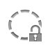Lock, open, elliptical, Selection Gray icon