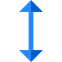 double arrow, Arrows, vertical, Direction, Orientation, Resize, Multimedia Option, Diagonal Arrow Black icon