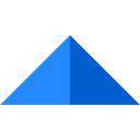 up arrow, Multimedia Option, Direction, Arrows, Orientation, pyramid Black icon
