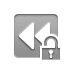 rewind, Lock, open DarkGray icon