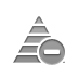 pyramid, delete Gray icon