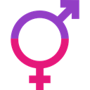 Femenine, Female, Intersex, sex, shapes, people, Masculine, male, signs Black icon