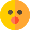 faces, shapes, Emoticon, surprise, Gestures, Face, surprised, smiley Gold icon