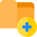 storage, Office Material, Folder, Add, files, Multimedia, documents SandyBrown icon
