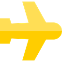 flight, airplane, transport, Airport, Plane, Aeroplane Gold icon