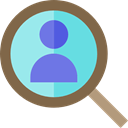 Loupe, Human resources, magnifying glass, Business, hiring, search DimGray icon