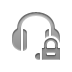 Headset, Lock Gray icon