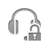 Lock, open, Headset Gray icon