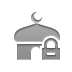 Lock, Mosque Gray icon