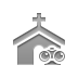 church, Binoculars Gray icon