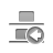 Bottom, distribute, Left, vertica DarkGray icon