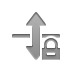 Lock, vertical, Flip Gray icon