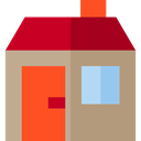 buildings, structure, Building, residential, house, houses RosyBrown icon