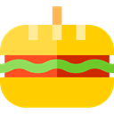 food, meat, sandwich, Bread, Fast food, junk food Gold icon