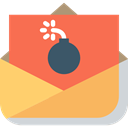 envelope, emails, mail, Message, Multimedia, interface, Spam, technology Tomato icon