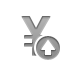 yen up, Currency, sign, Up, yen DarkGray icon