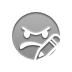pencil, Angry, smiley DarkGray icon