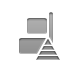 right, vertical, pyramid, Align Gray icon