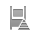 width, pyramid, match Gray icon