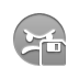 Diskette, smiley, Angry DarkGray icon