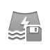 power, Diskette, Hydroelectric, plant DarkGray icon