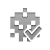 Alien, checkmark Gray icon