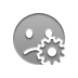 sad, Gear, smiley DarkGray icon