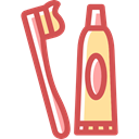 toothpaste, Hygienic, Toothbrush, Health Care IndianRed icon