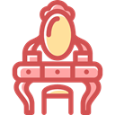 Beauty Salon, Mirror, fashion, Grooming, desk, Beauty IndianRed icon