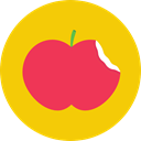 Fruit, Apple, organic, food, vegetarian, vegan, Healthy Food, diet Gold icon