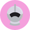 medieval, knight, Protection, Armour, helmet Plum icon