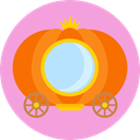 transport, pumpkin, legend, Folklore, Fantasy, Fairy Tale, Cinderella Carriage Plum icon