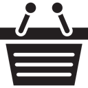 Shopping Store, Supermarket, commerce, online store, shopping basket Black icon
