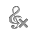 cross, Composer, notation Gray icon