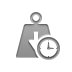 Clock, weight Gray icon