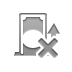withdrawal, cross Gray icon