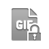 File, open, Gif, Lock, Format Gray icon