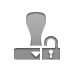 Lock, open, Stamp Gray icon