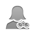 user, woman, Binoculars Gray icon