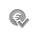 coin, checkmark, Euro DarkGray icon