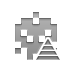 Alien, pyramid Gray icon