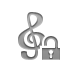 Composer, open, Lock, notation Gray icon