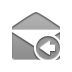 open, Left, envelope Gray icon