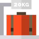 Measuring, luggage, measure, weights, baggage, weight Firebrick icon