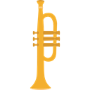 Wind Instrument, jazz, music, Trumpet, musical instrument, Orchestra Black icon