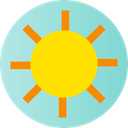 nature, summer, Summertime, meteorology, Sunny, warm, weather, sun Gold icon