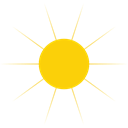 warm, Sunny, meteorology, sun, Summertime, weather, summer, nature Black icon